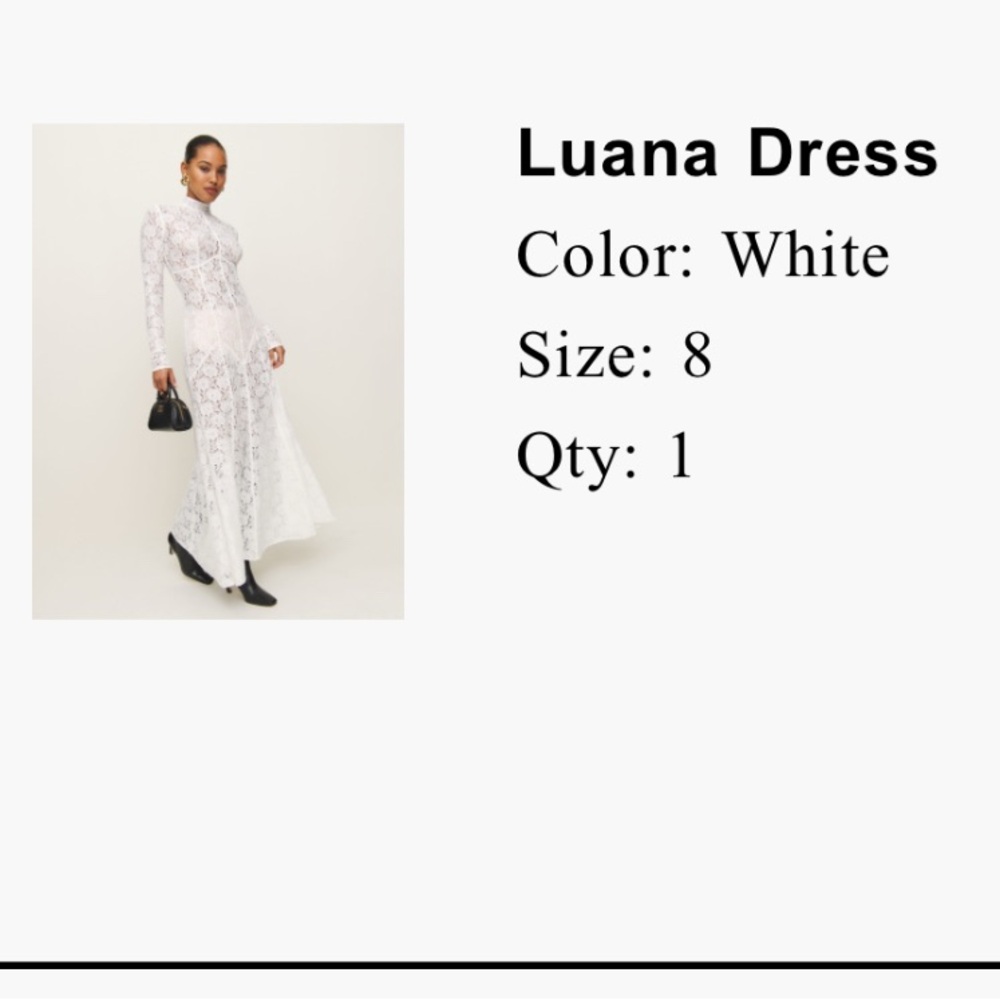 Reformation Luana Dress with slip